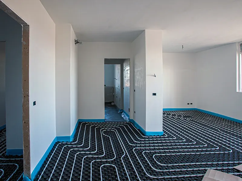 Installation d'un chauffage par le sol